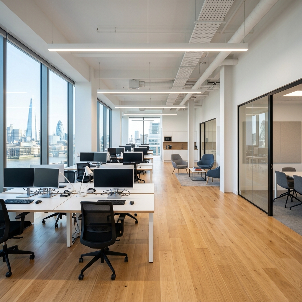 Restored commercial office after flood